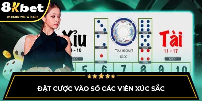 Đặt cược vào số các viên xúc sắc